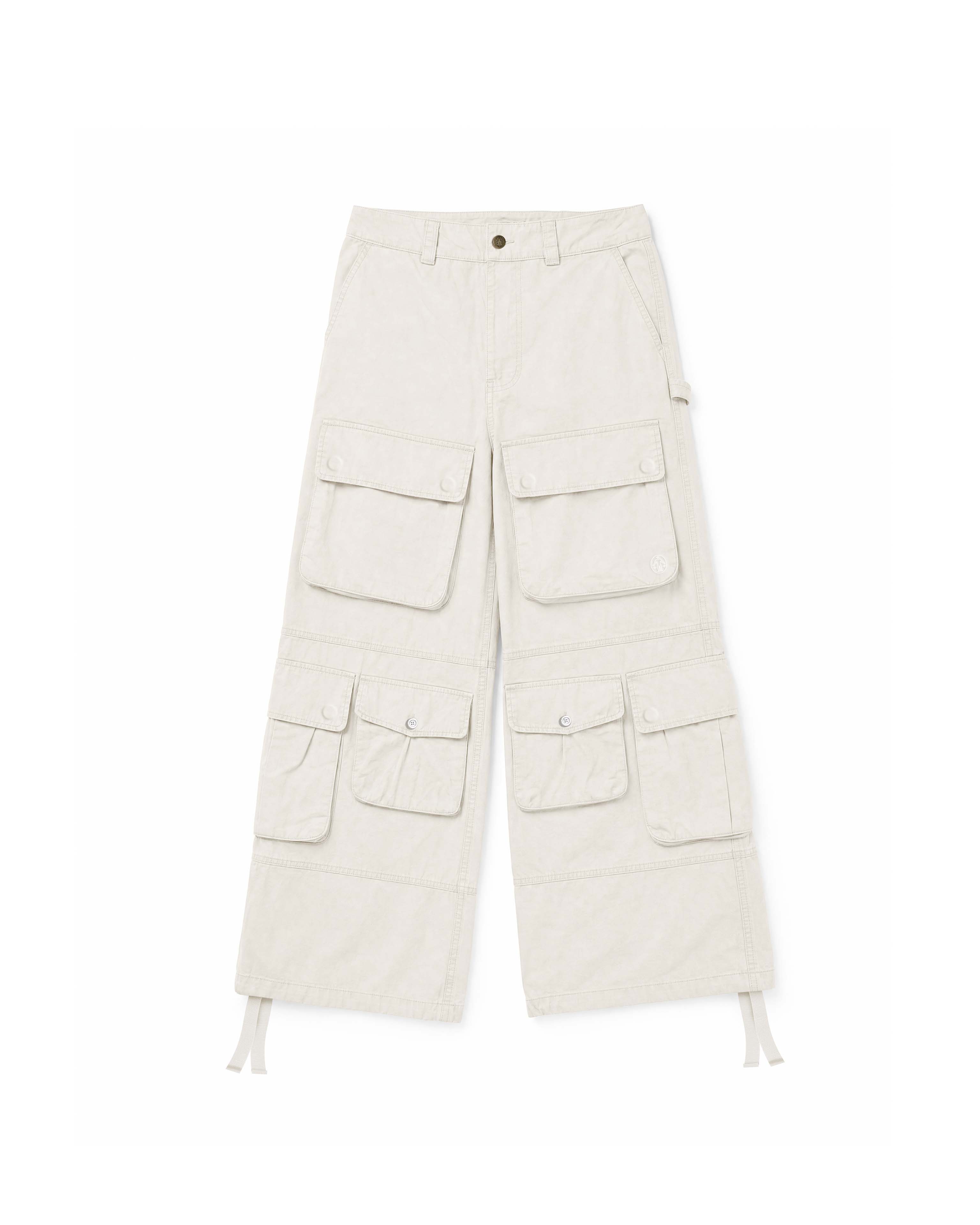 Cargo Wide Pants White 127