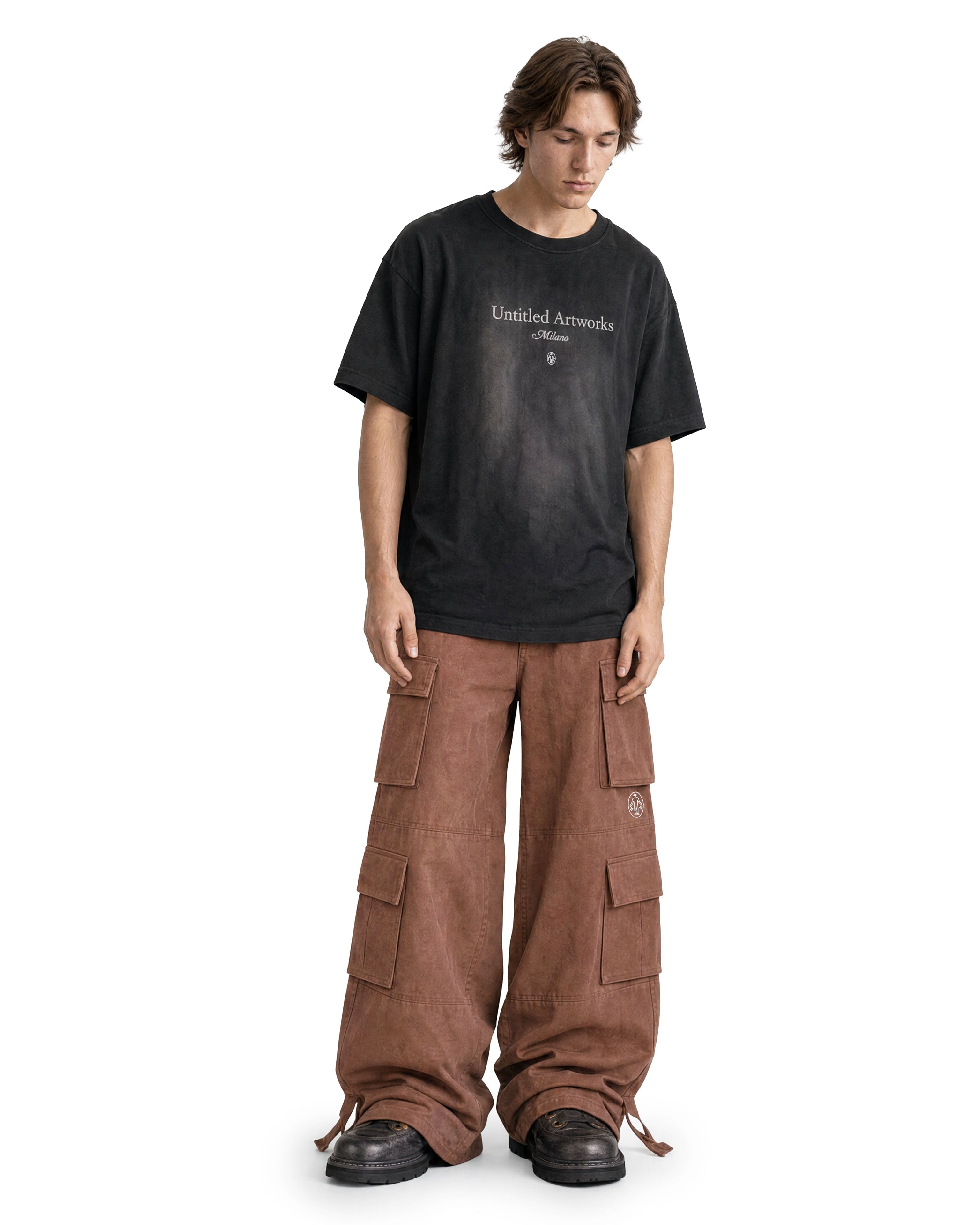 Cargo Wide Pants Rust