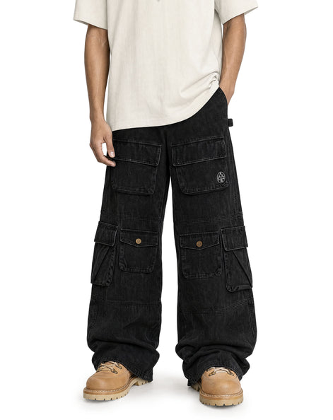 Cargo Wide Pants Black