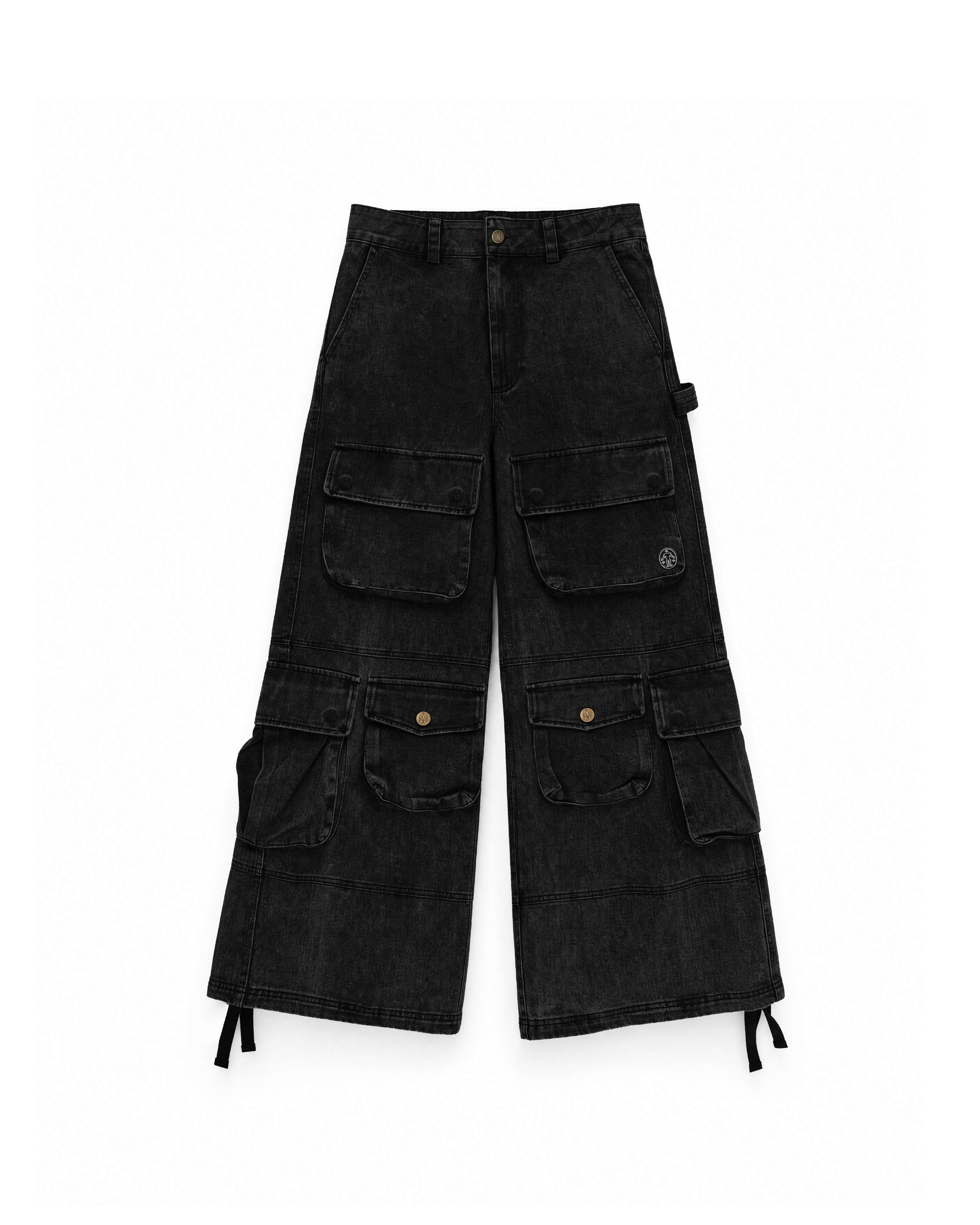 Cargo Wide Pants Black