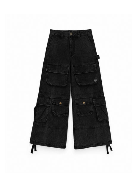 Cargo Wide Pants Black