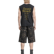 Denim Shorts Jacquard Black