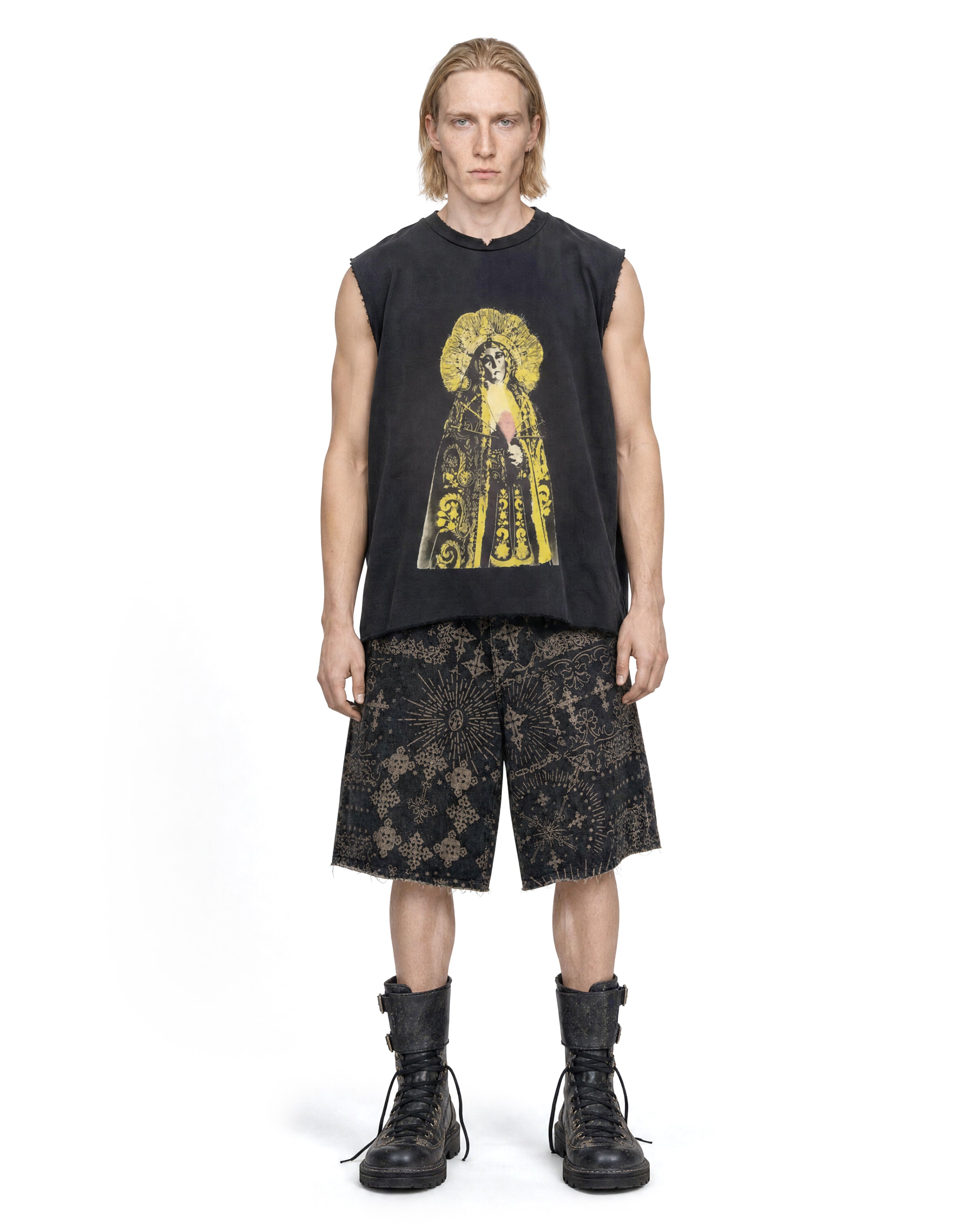 Denim Shorts Jacquard Black