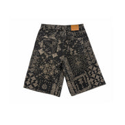 Denim Shorts Jacquard Black