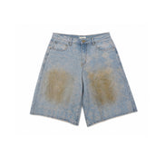 Denim Shorts Jacquard Blue