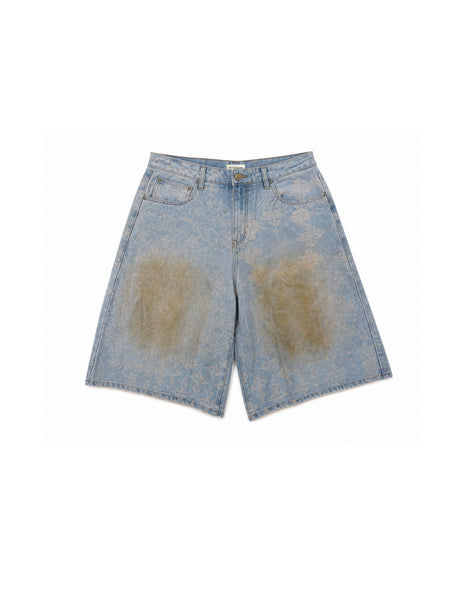 Denim Shorts Jacquard Blue