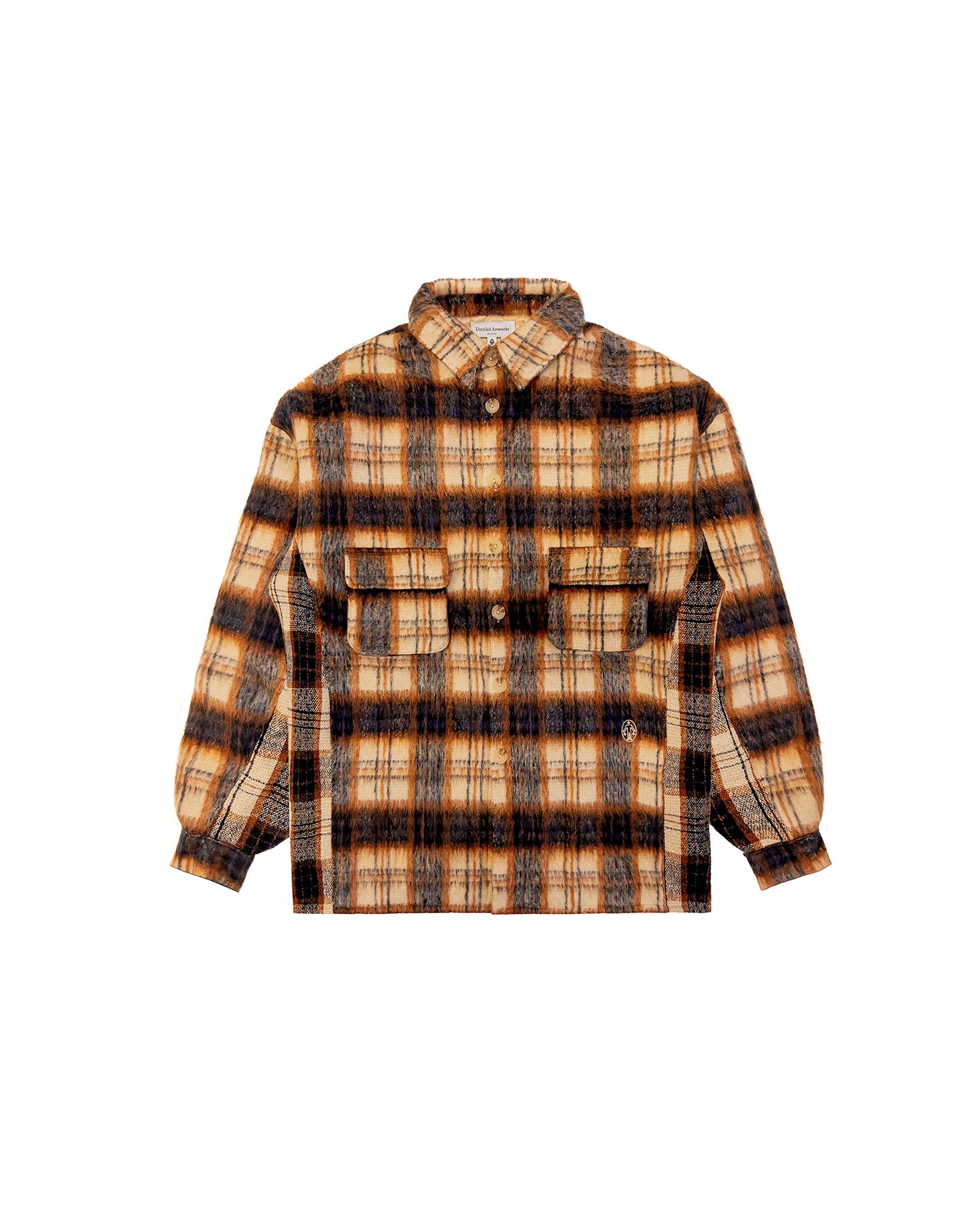 Mohair Check Shirt Brown