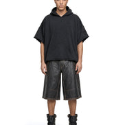 Hoodie Poncho Black