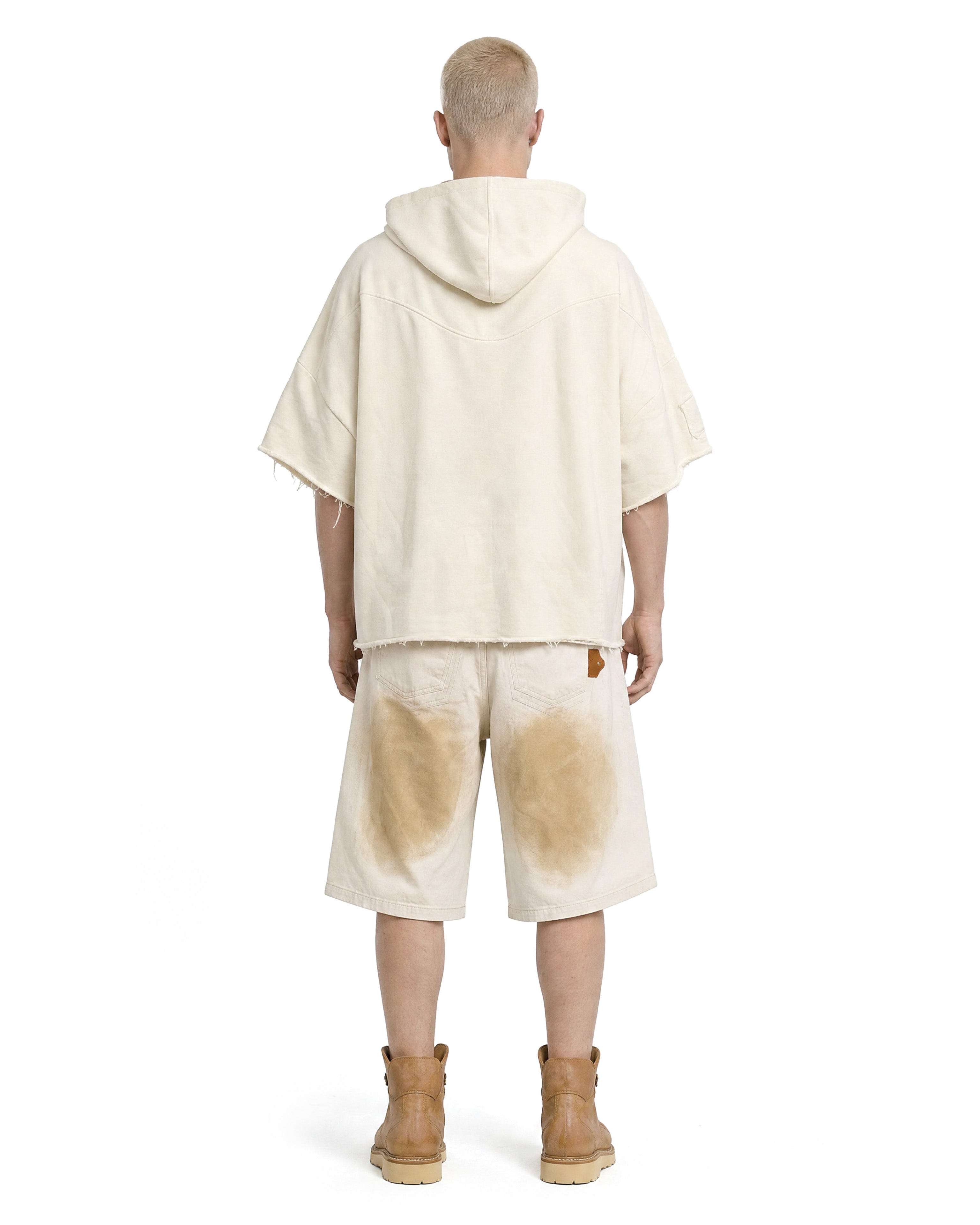 Hoodie Poncho Cream