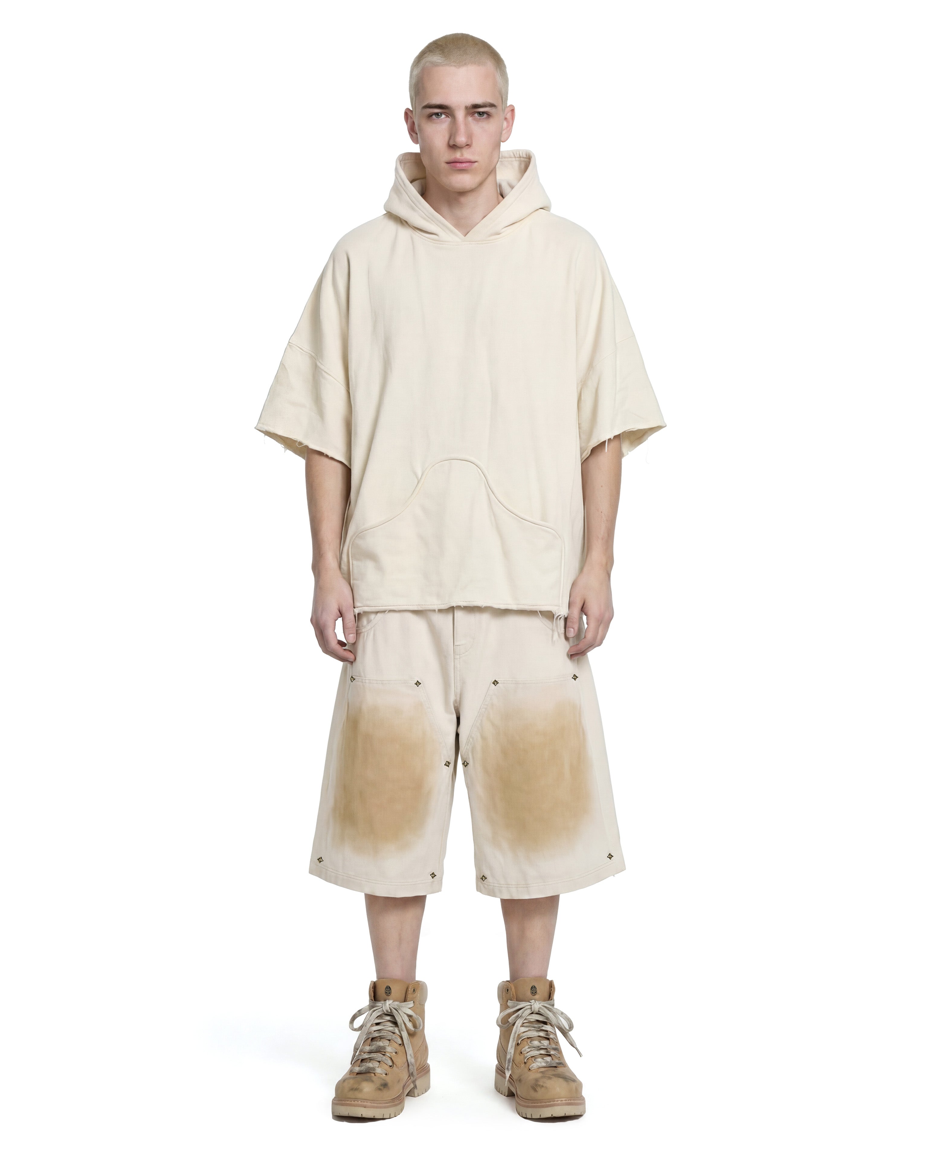 Hoodie Poncho Cream