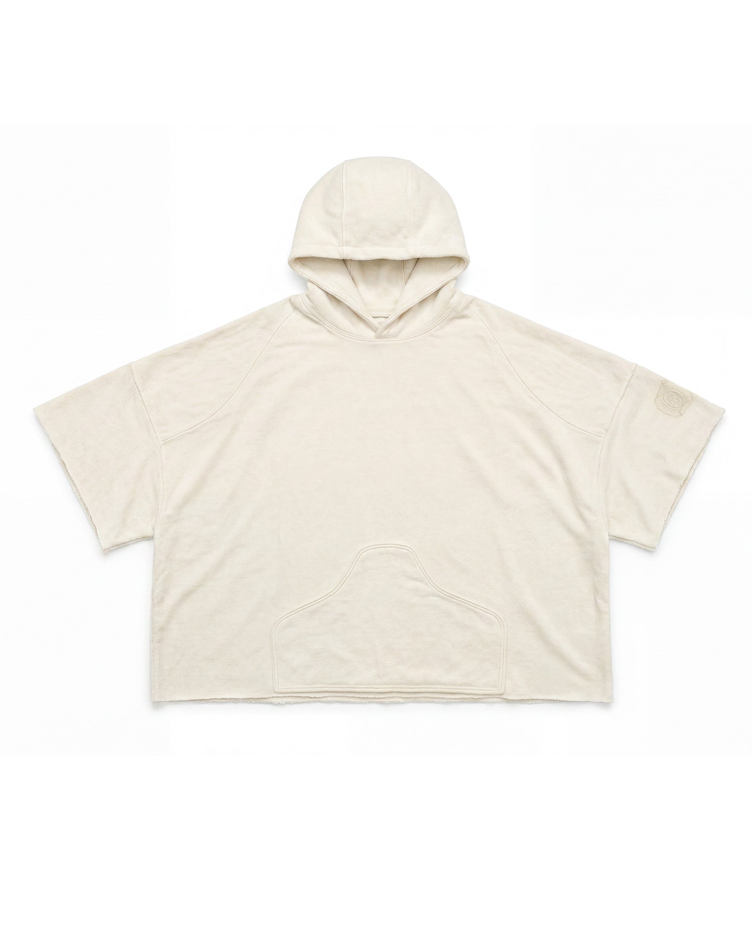 Hoodie Poncho Cream
