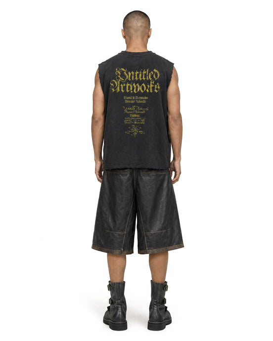Shorts Faux Leather Black