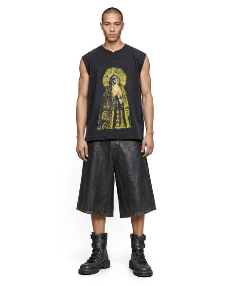 Shorts Faux Leather Black