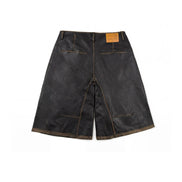 Shorts Faux Leather Black