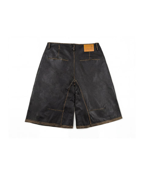Shorts Faux Leather Black