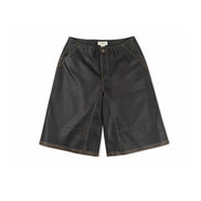 Shorts Faux Leather Black