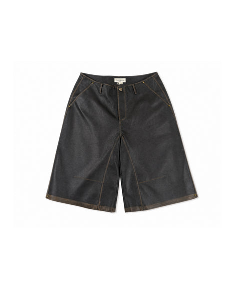 Shorts Faux Leather Black