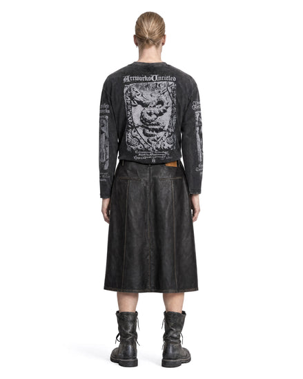 Skirt Faux Leather Black