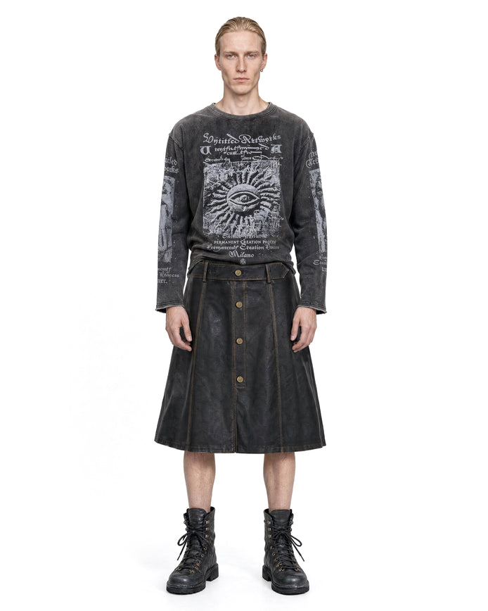 Skirt PU Leather Black