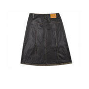 Skirt PU Leather Black