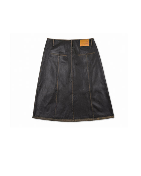 Skirt PU Leather Black