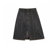 Skirt PU Leather Black