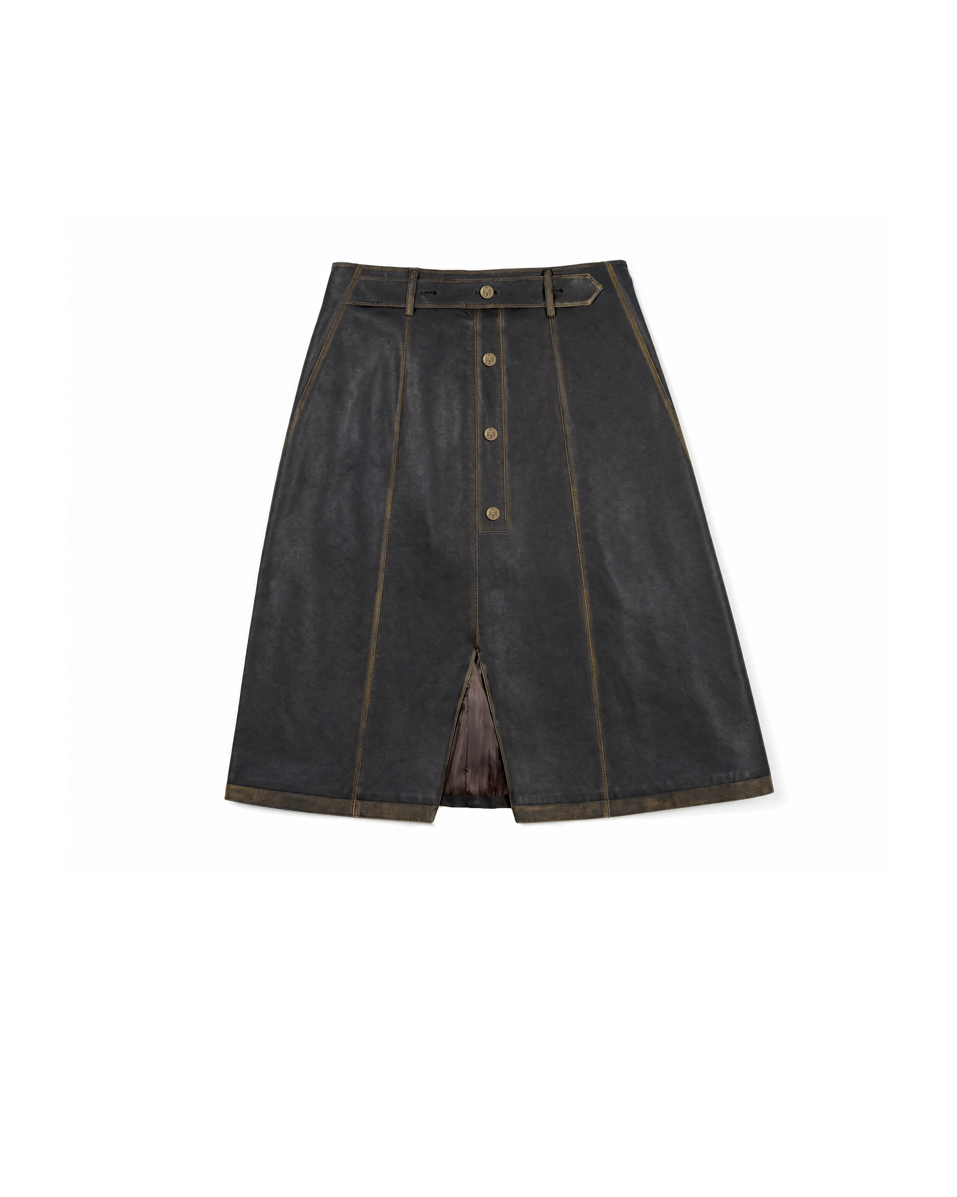 Skirt PU Leather Black