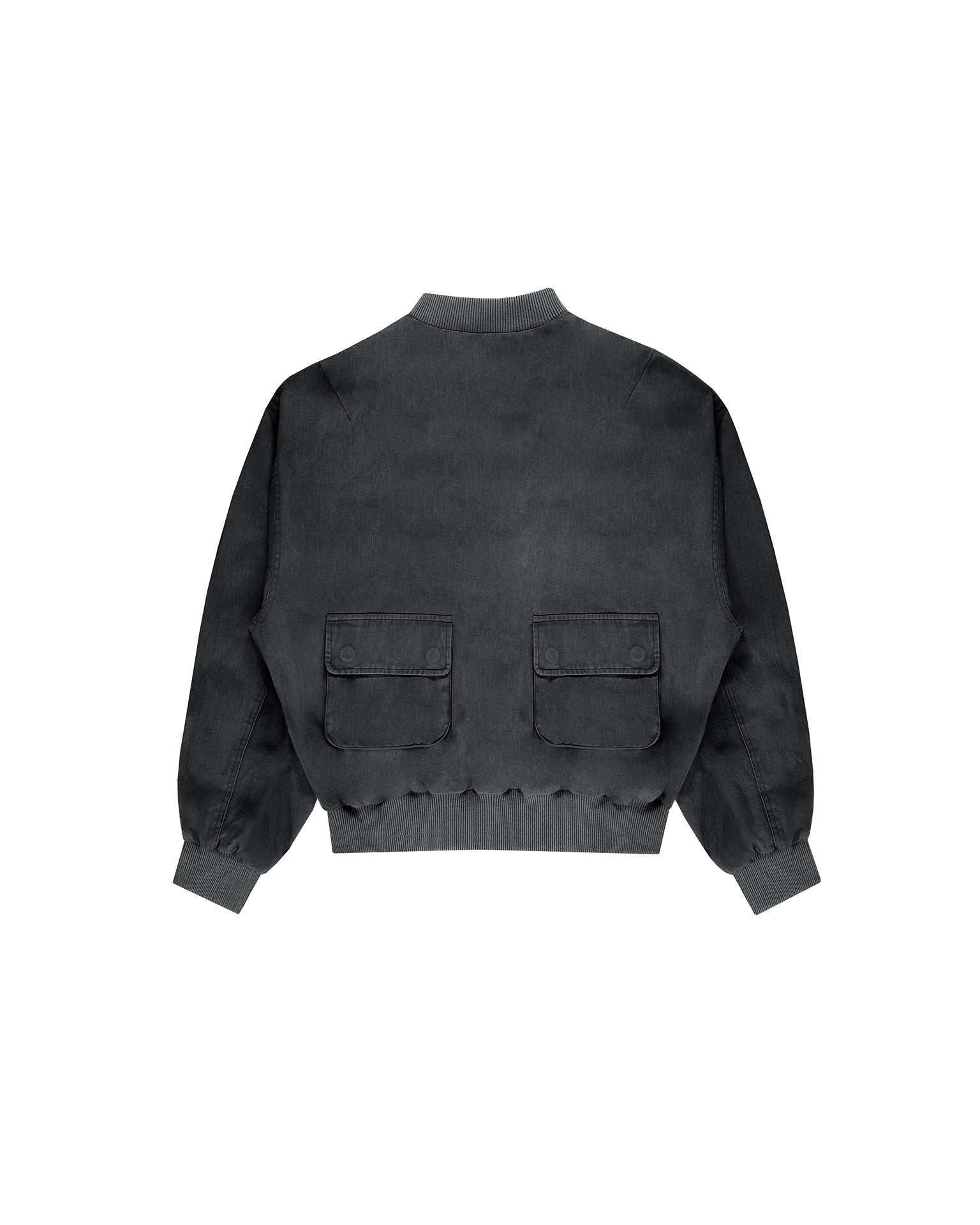 Cargo Bomber Jacket Washed Black