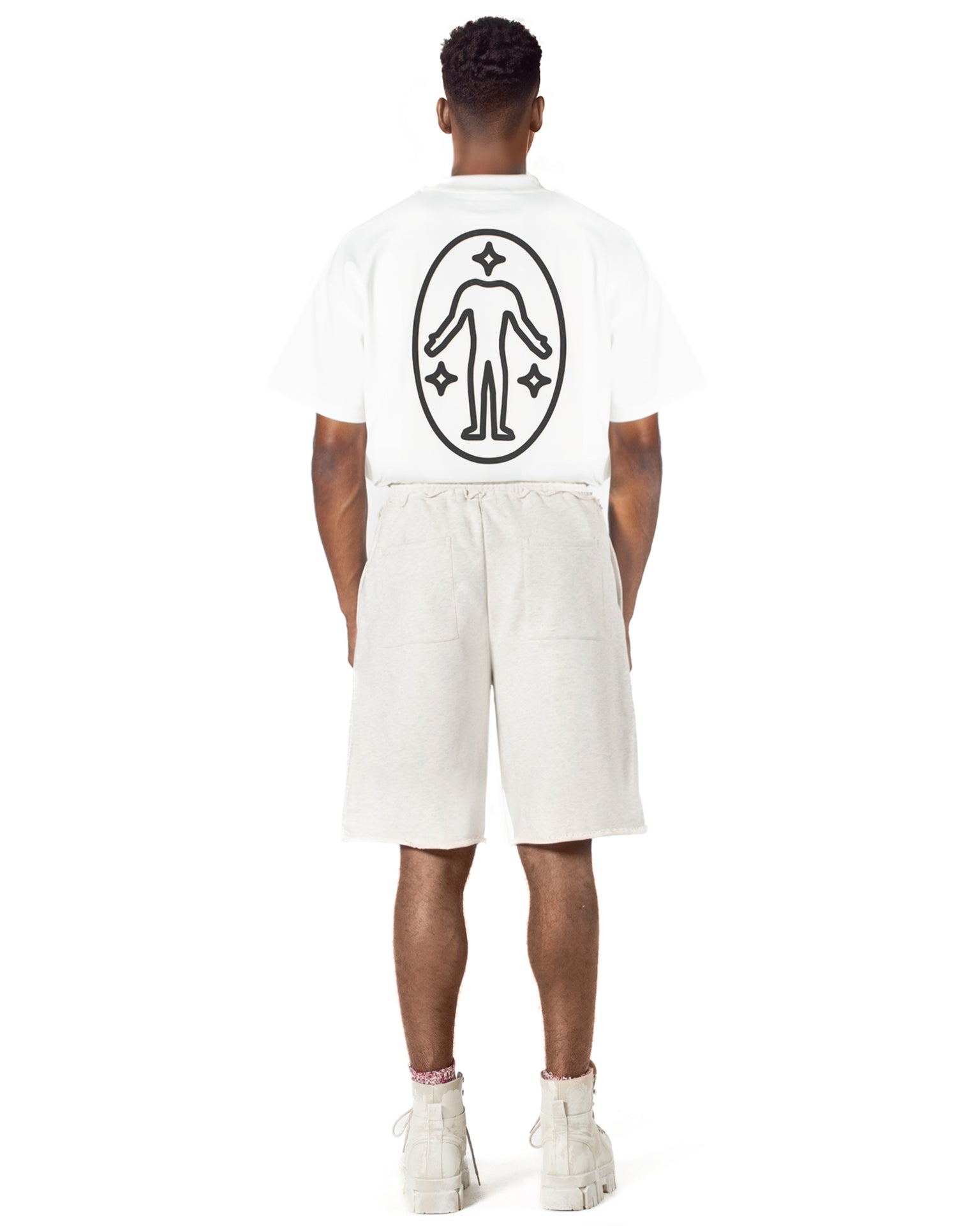Grey Melange Sweat Shorts