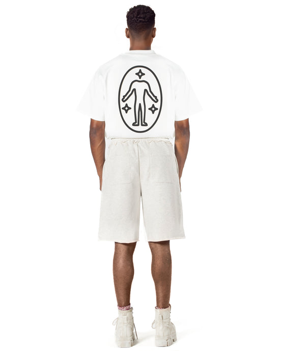 Grey Melange Sweat Shorts