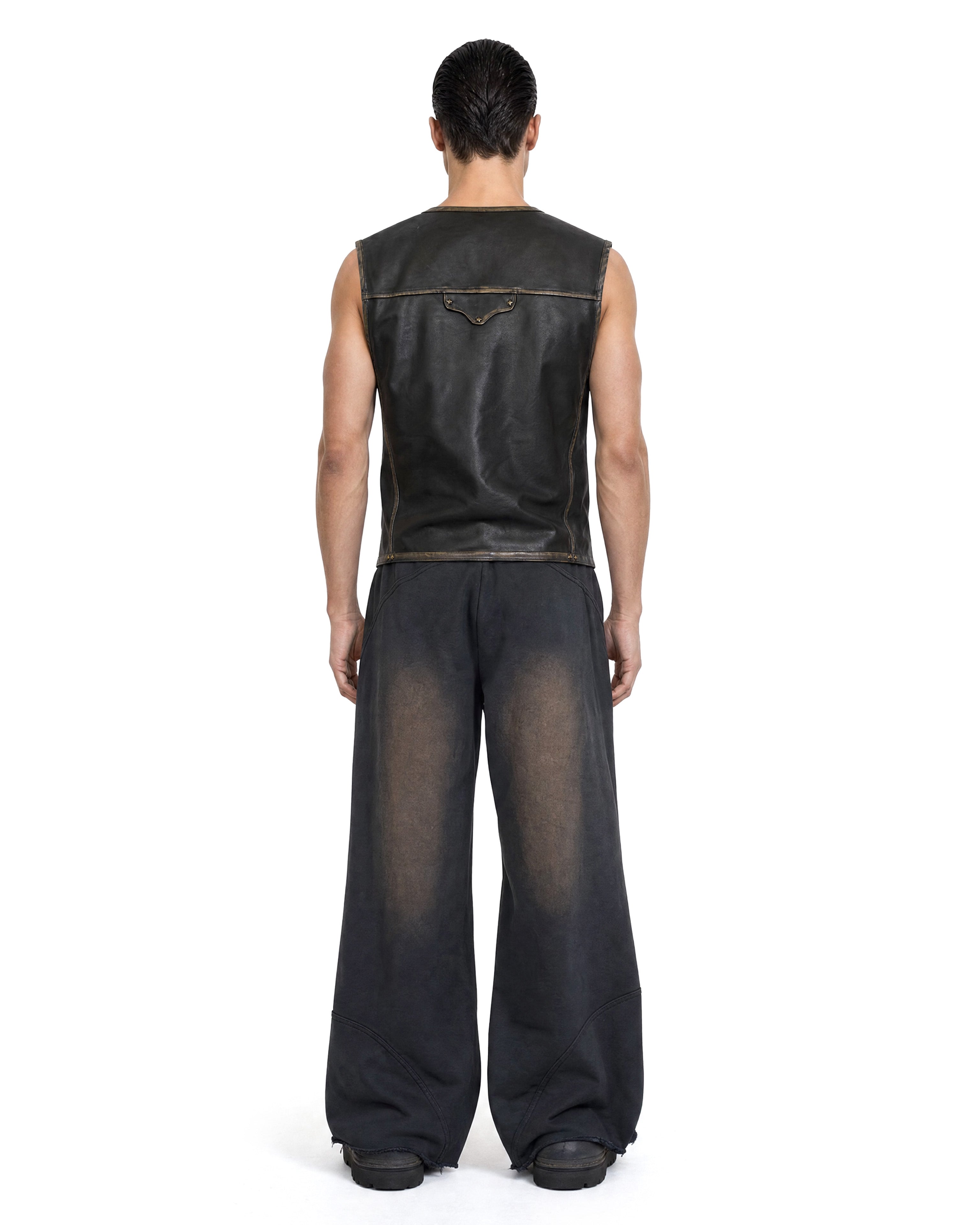 Vest Faux Leather Black