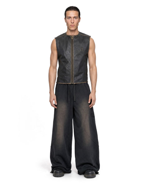 Vest Faux Leather Black