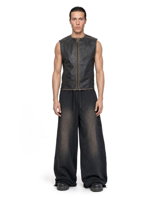 Vest Faux Leather Black