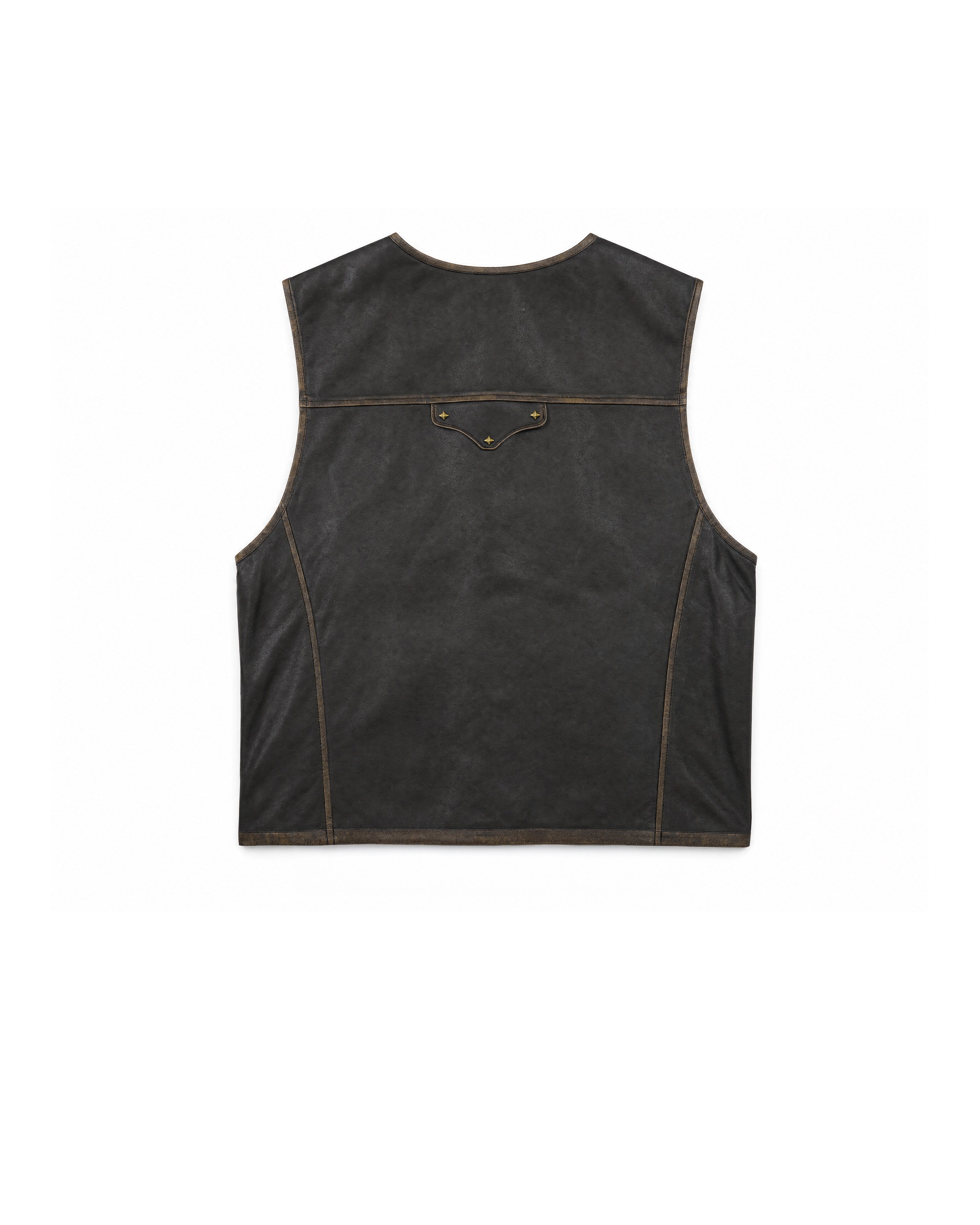 Vest Faux Leather Black