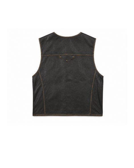 Vest Faux Leather Black
