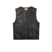 Vest Faux Leather Black