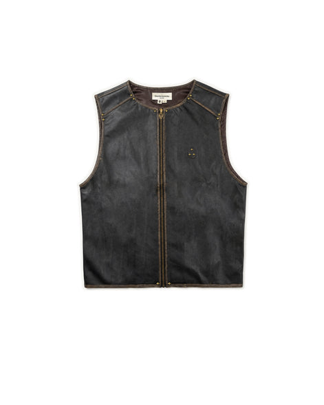 Vest Faux Leather Black