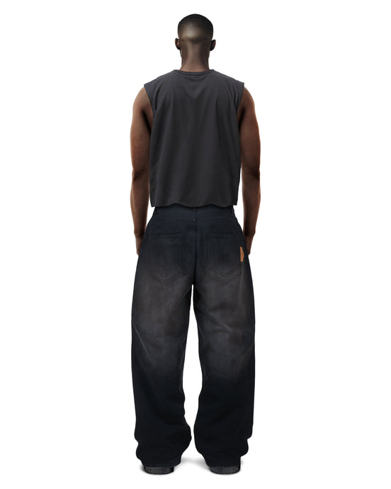 Double Knee Workwear Black Pants