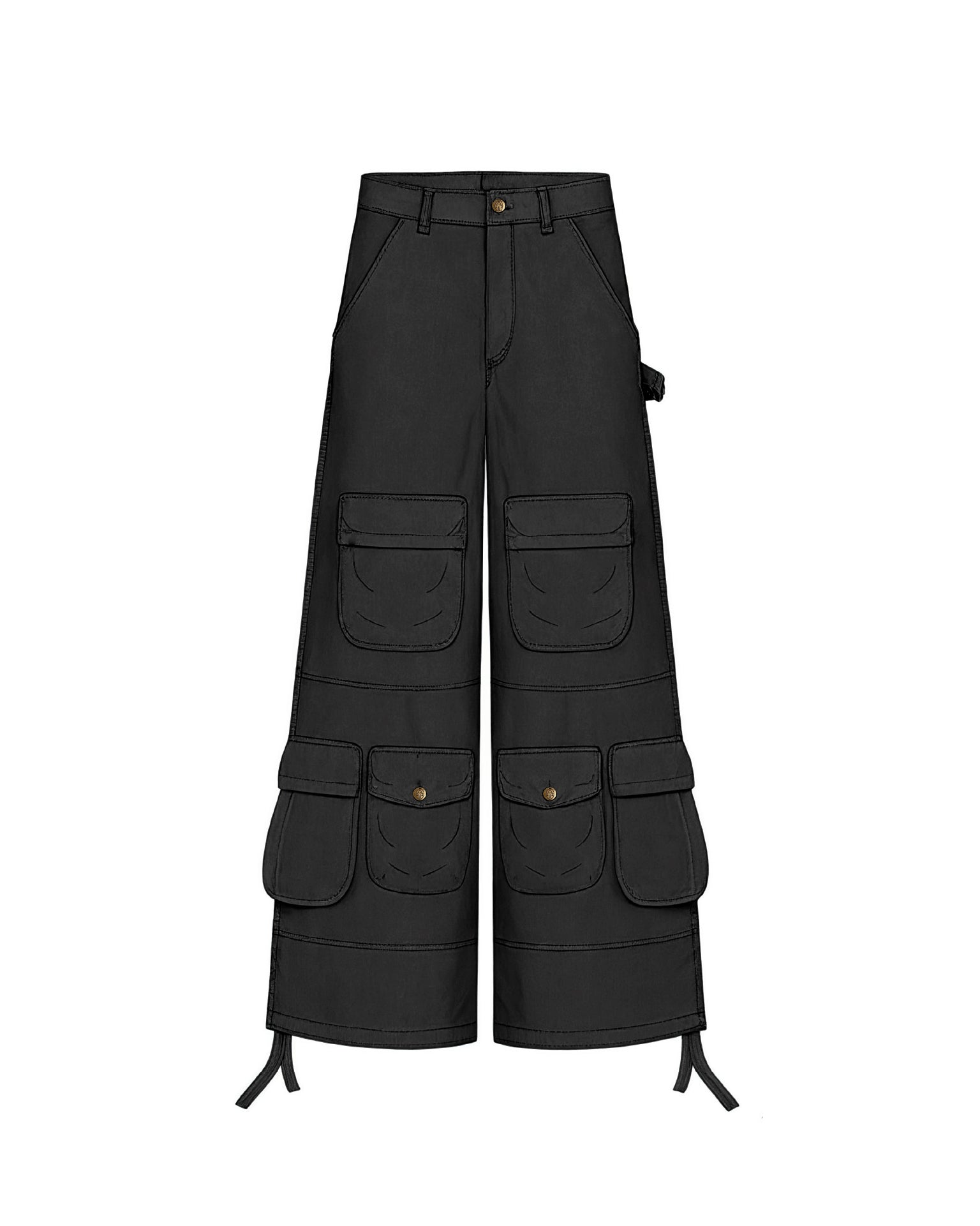 Cargo Pants Wide Black