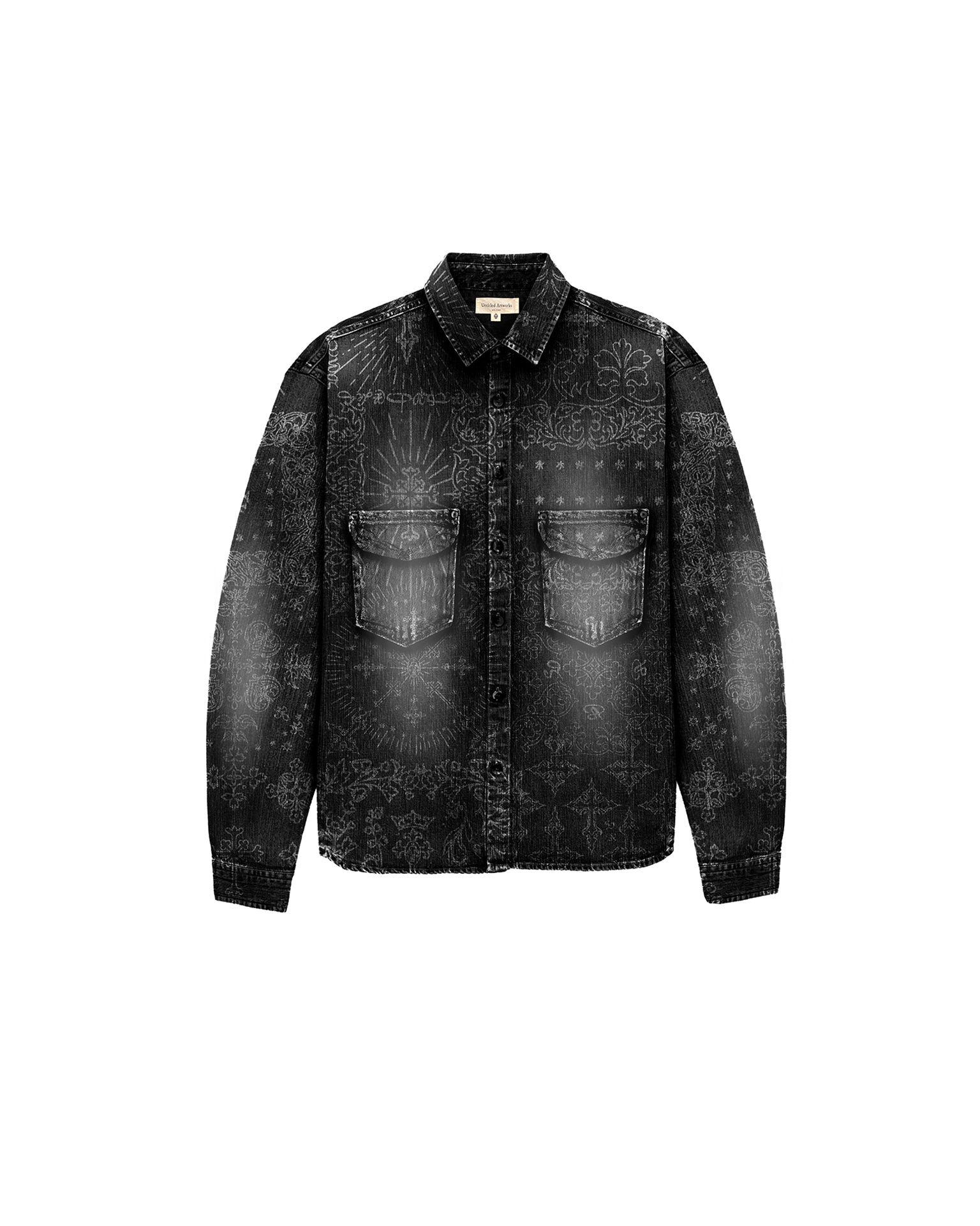 Jacquard Denim Shirt Black