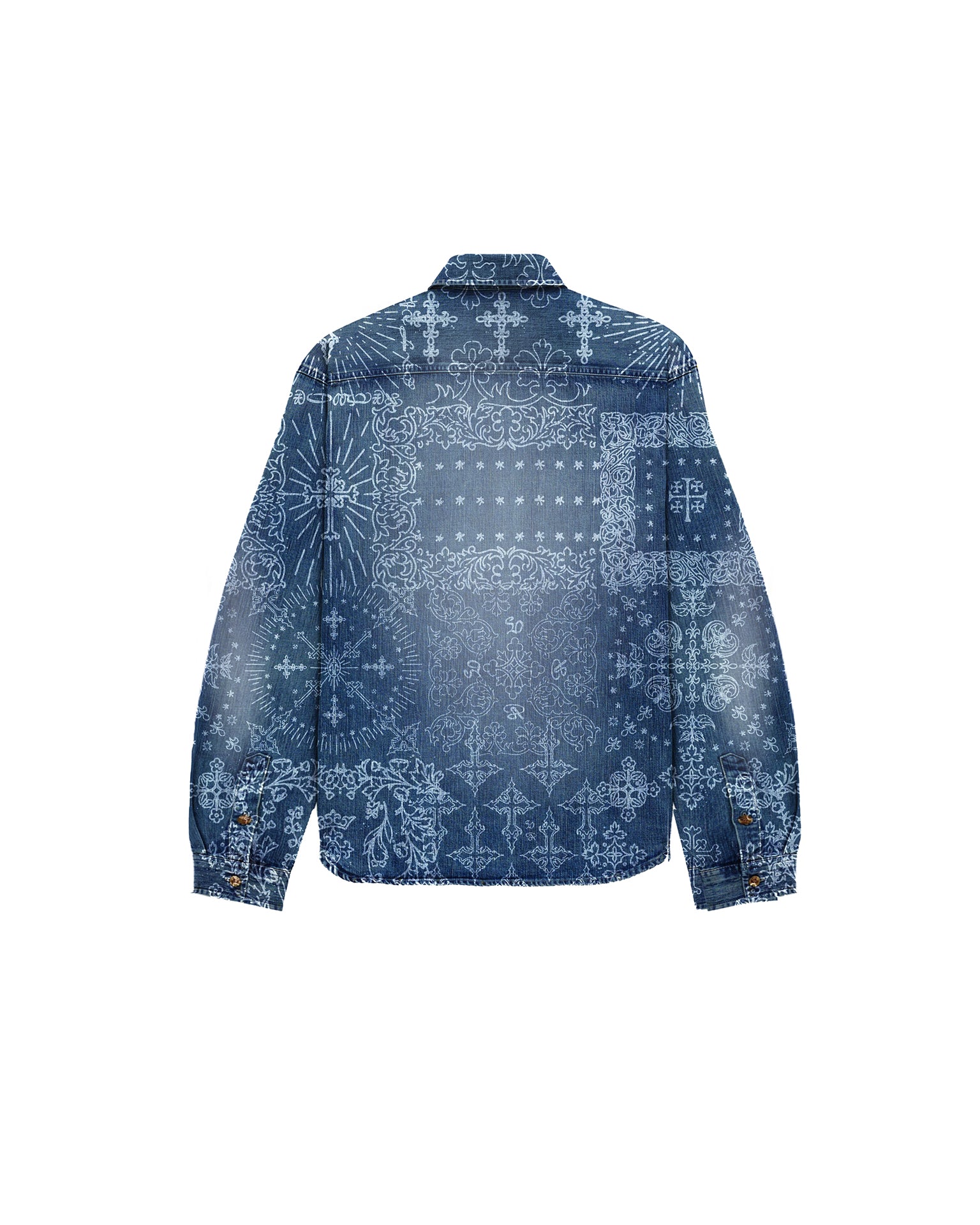 Jacquard Denim Shirt Blue