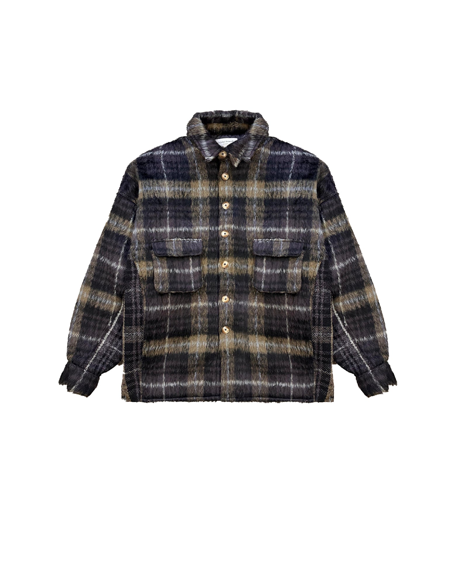 Mohair Check Shirt Black