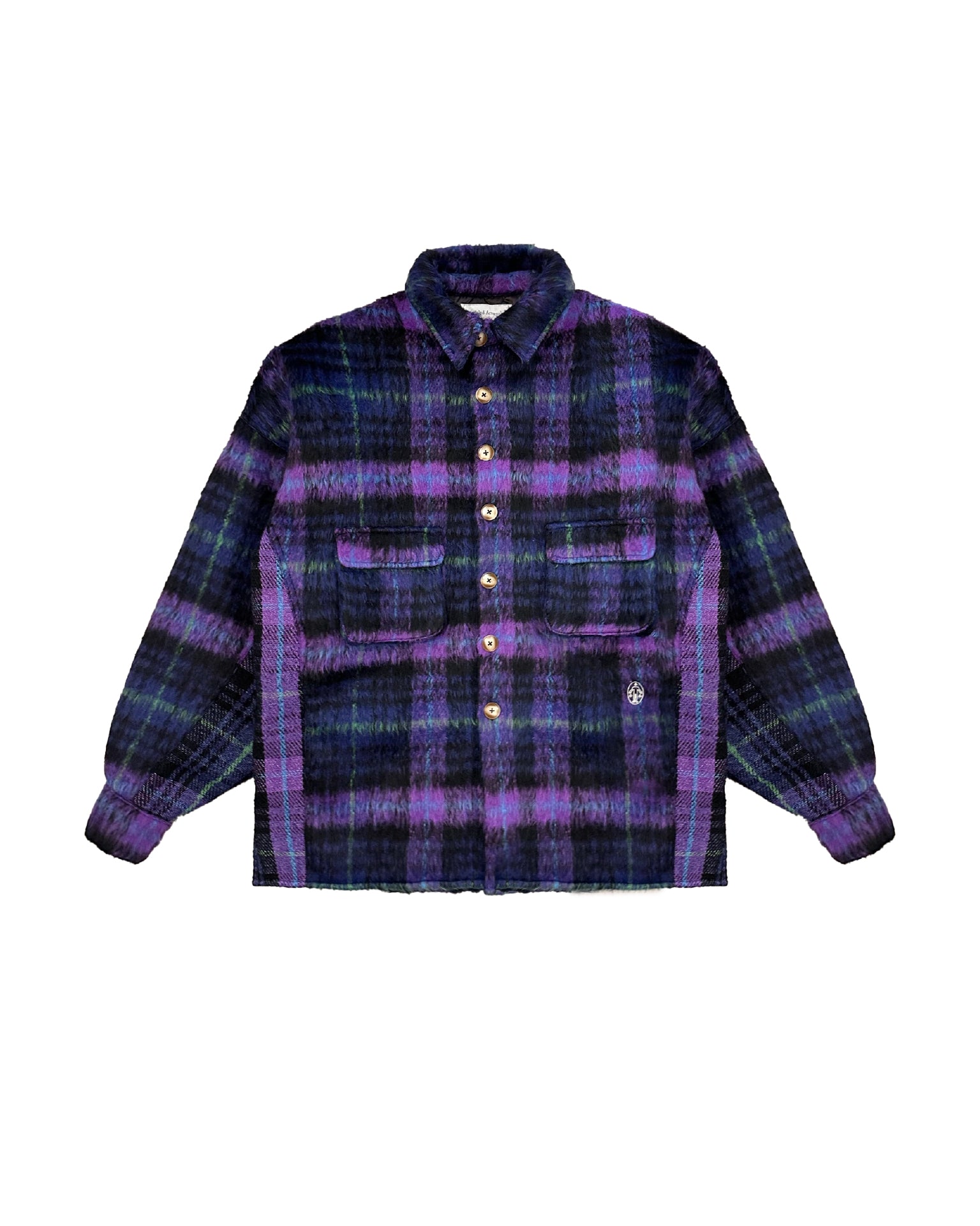 Mohair Check Shirt Blue