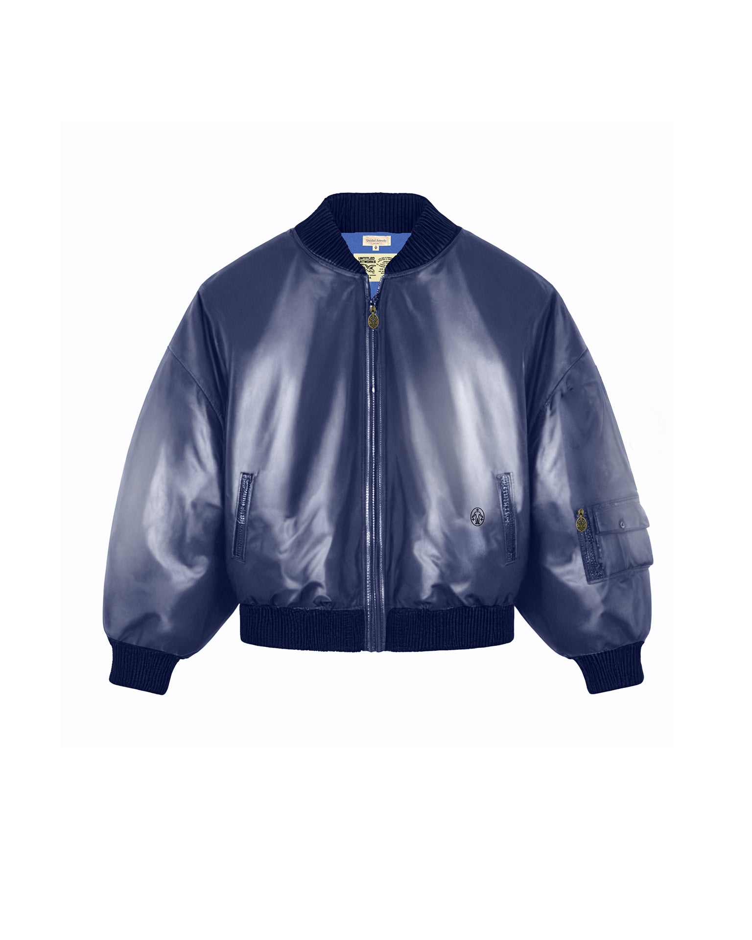 Nylon Bomber Jacket Blue