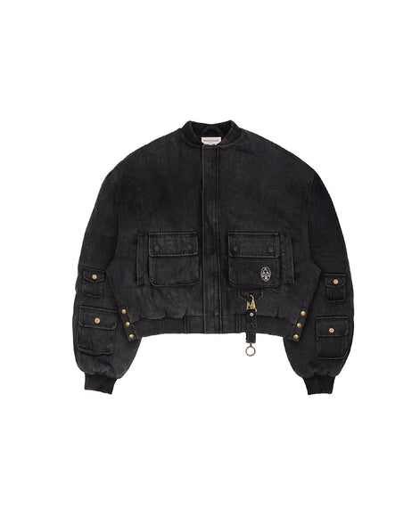 Cargo Bomber Washed Black