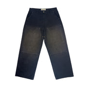 Double Knee Workwear Black Pants