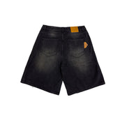 Double Knee Workwear Black Shorts