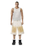 Double Knee Workwear Cream Shorts